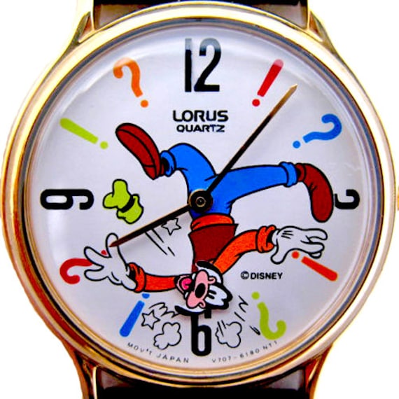 Goofy Rotating Disk of His Head, Seiko Lorus Disney Watch  display picture 2