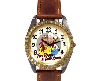 Vintage Fossil Roy Rogers and Dale Evans Watch, Leather Band, Collectible #9764/15,000