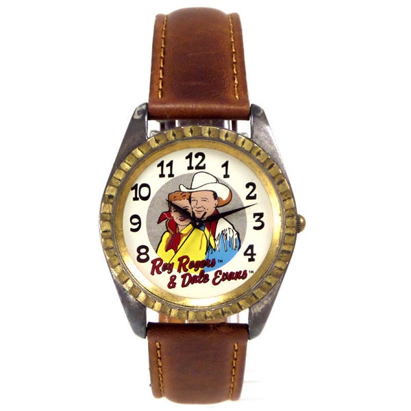 Roy Rogers and Dale Evans Fossil Made Vintage Unworn Collectible Leather Band Watch, Number 9764/15,000