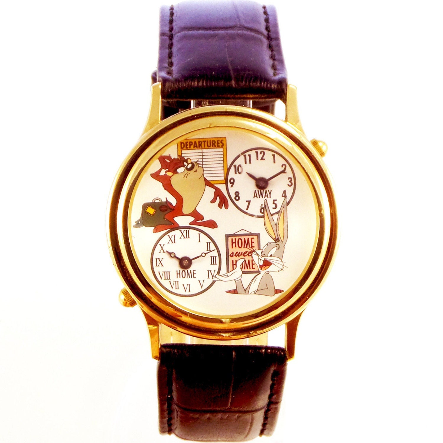 Vintage Fossil Warner Bros. Watch, Taz & Bugs Bunny, Dual  display picture 2