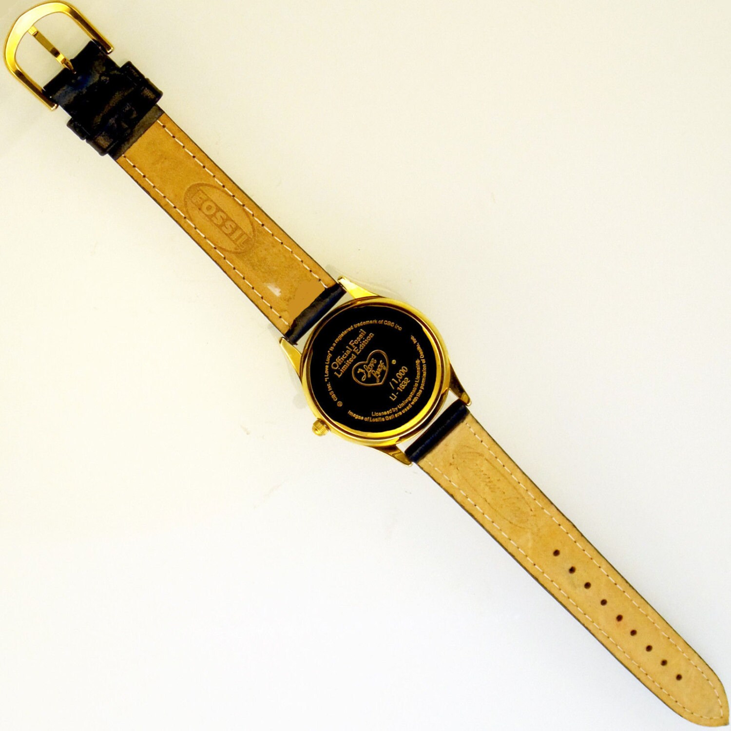 Vintage Fossil I Love Lucy Watch, Gold Tone, Limited Edition 