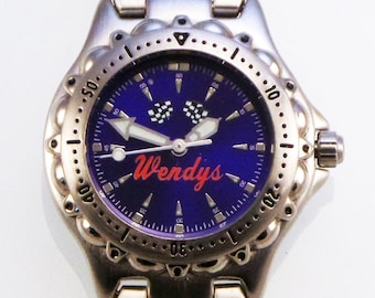 Vintage Wendys 'Fossil Blue' Style Watch, Blue Dial, Collectible