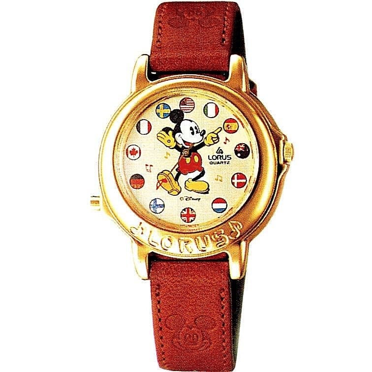 New Mickey Disney Flag Musical Watch Plays Small World