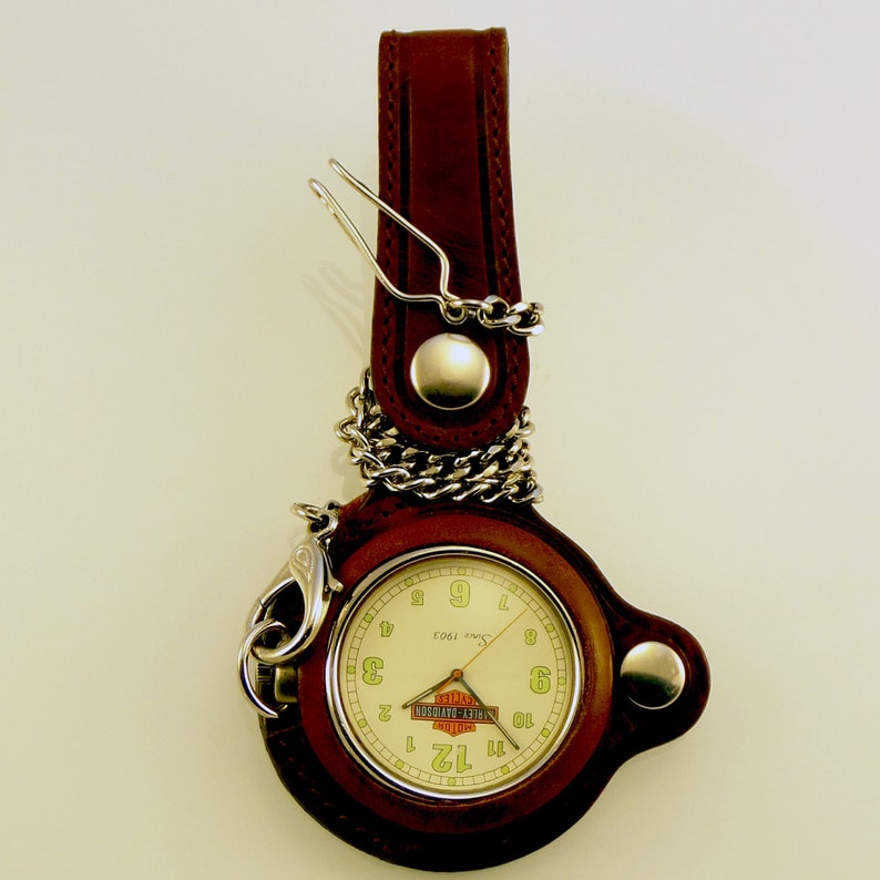 Harley Davidson Pocket Watch Vintage Unused Brown HD Logo Etsy