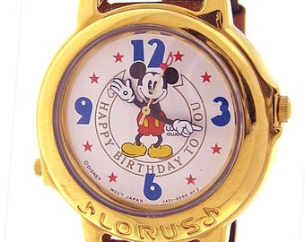 New Mickey Disney Musical, Plays Happy Birthday, With A Box, Never Worn, Easy Read Dial, RTR040 Only 99 Dollars