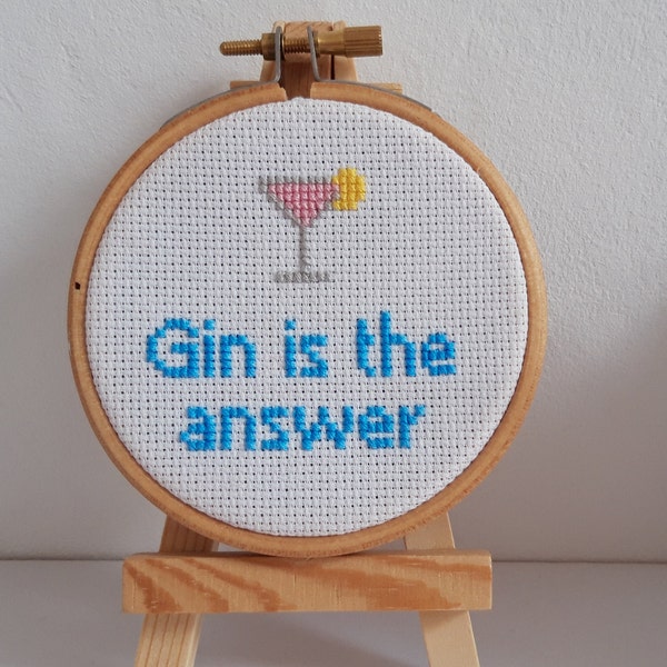 Gin Cross Stitch Etsy Ireland
