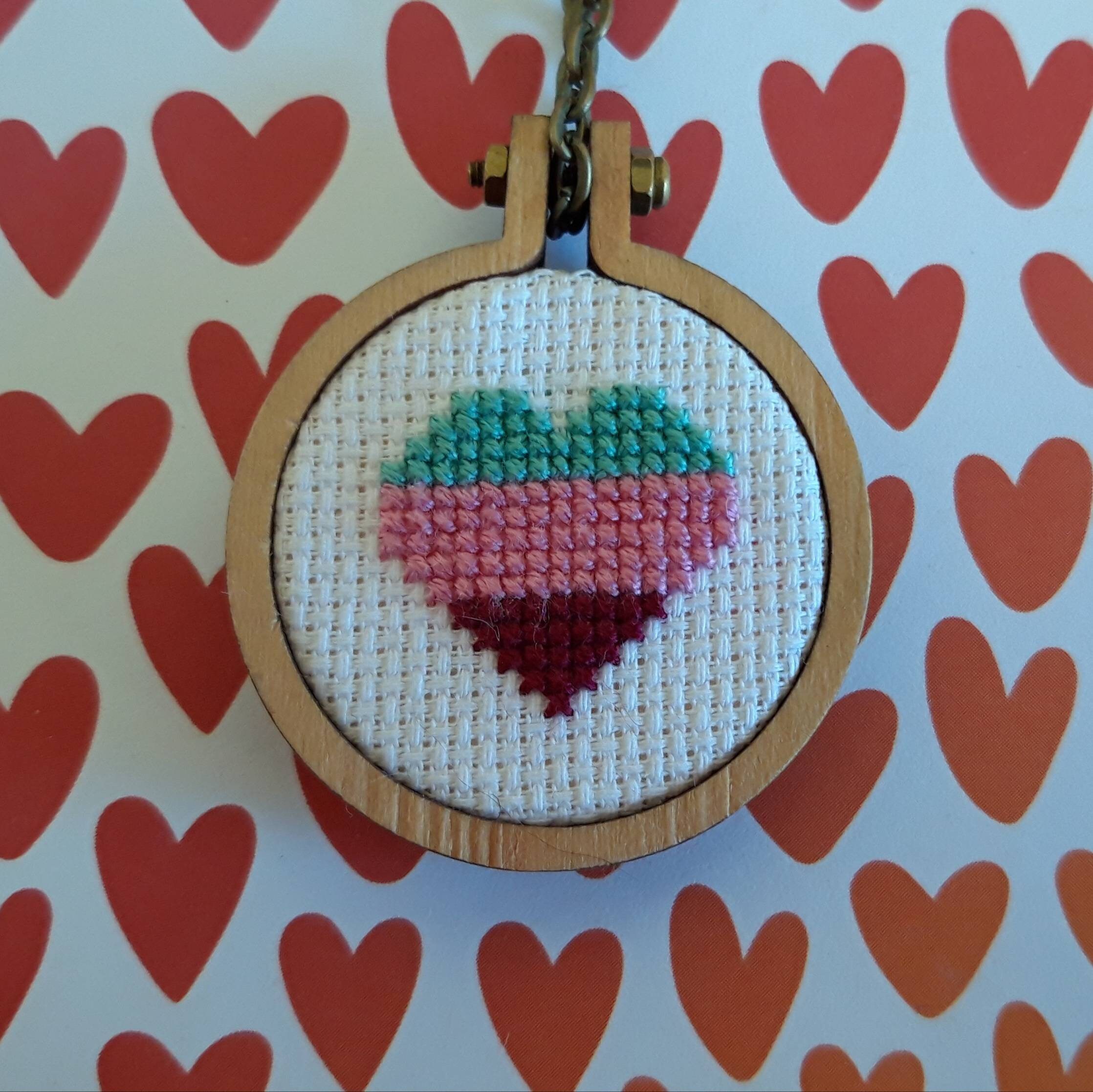 Cross Stitch Bookmark Kit Hearts 
