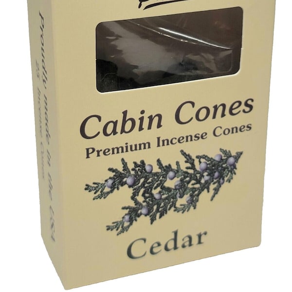 Cedar #25 Incense Log Cabin Cones Paine's Maine USA Christmas Tree Campfire all natural eco-friendly