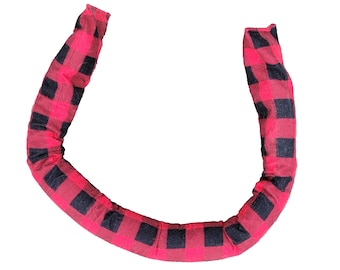 36&quot; Door Draft Stopper flannel fabric filled with sand only buffalo plaid red black