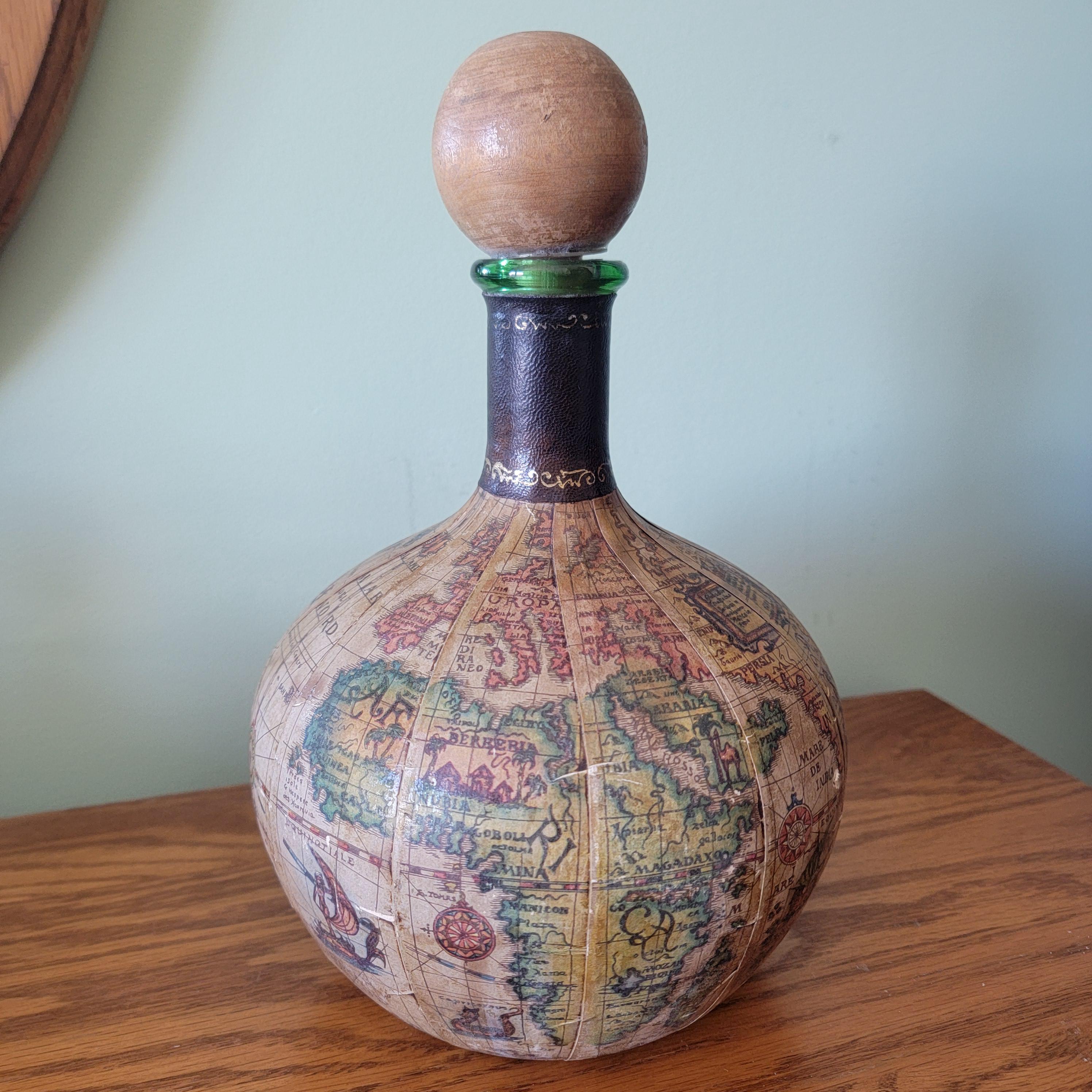 Vintage italian leather wrapped decanter - Etsy 日本