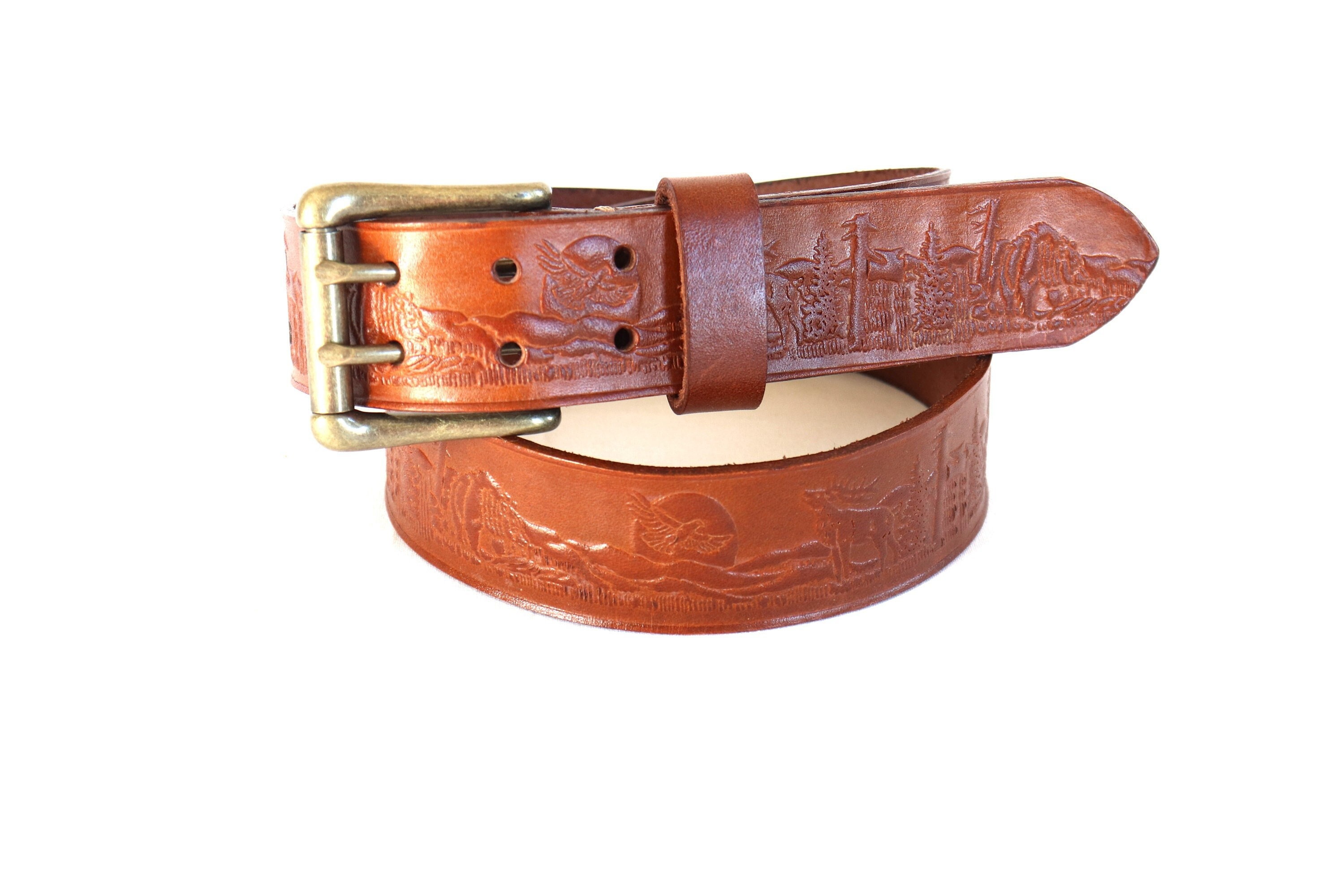 Leather Belt Tree Scene - Etsy display picture 1