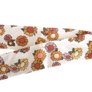 UN-FILLED 30&quot; - 40&quot; Door Draft Stop cotton flannel fabric sunflower floral green yellow snake handmade window flowers daisies mums