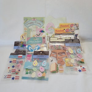 Lot de vacances Pâques Indépendance Été Patriotique Amérique Liberté VacancesPique-nique Cartes Scrapbooking Autocollants Fournitures Embellissements 3D