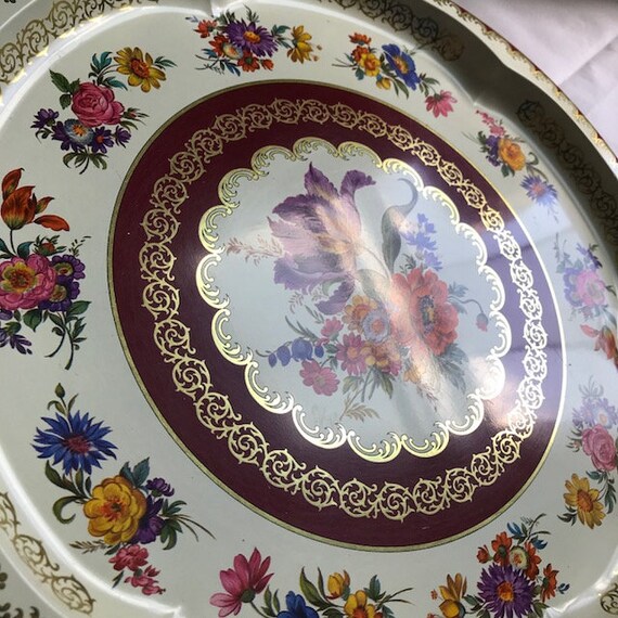 Vintage Set Of 3 Metal Trays Daher Decorated Ware Made In Etsy