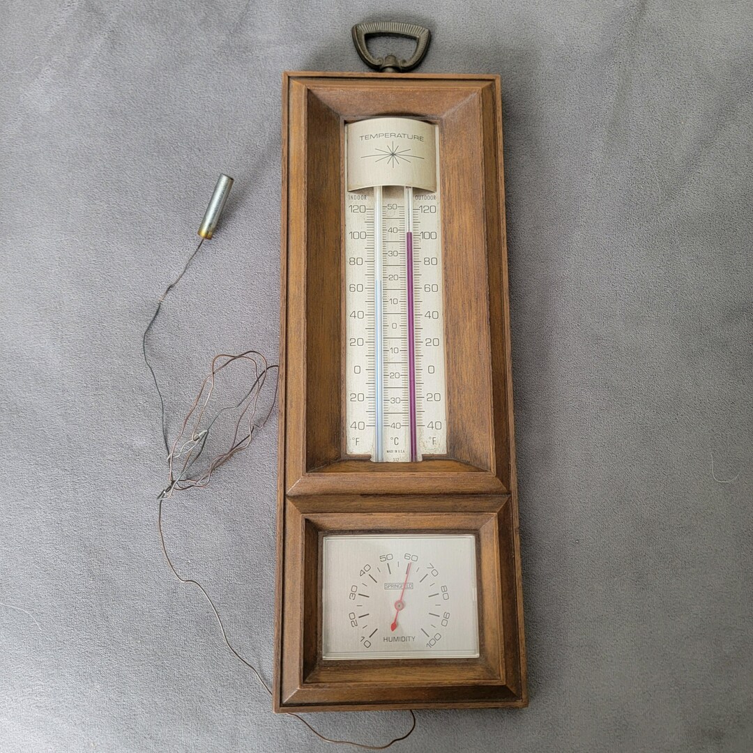 Springfield Weather Instruments Vintage *FOR PARTS* Springfield Weather Instruments Weather Station ...