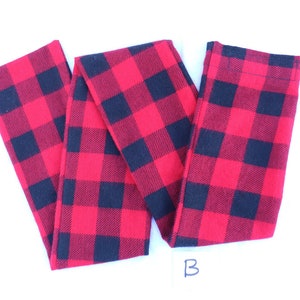 UN-FILLED 40&quot; Door Draft Stop cotton flannel fabric buffalo plaid snake handmade A