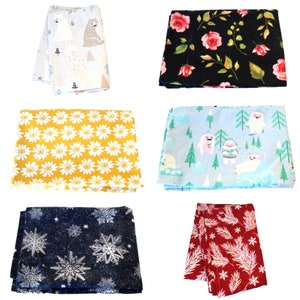 SCEGLI IL MODELLO!!! Federe in flanella fatte a mano 20" x 31" - adatte a cuscini standard o queen - Natale fiori natura festa stagionale