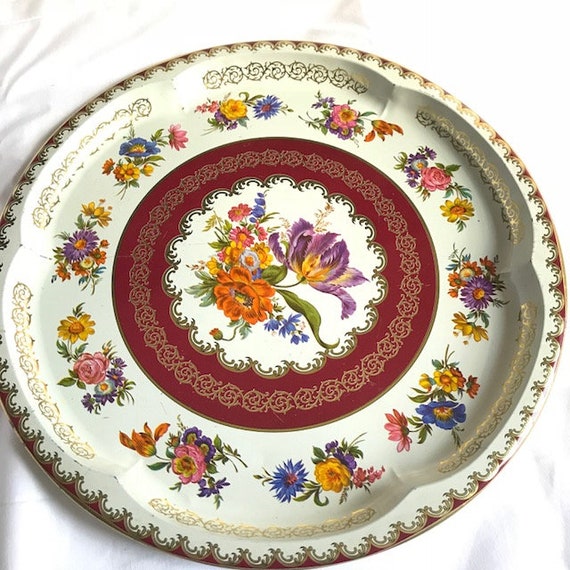 Vintage Set Of 3 Metal Trays Daher Decorated Ware Made In Etsy