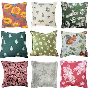 CHOOSE PATTERN!!! 6&quot; Balsam Fir Sachet Pillow - home fragrance potpourri square flannel fabric pine needle filled