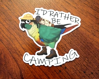 Green Cheek Conure Camping Sticker