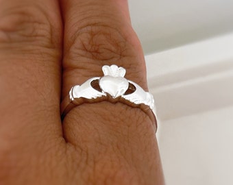 Claddagh Ring Silver Ireland Claddagh heart Ring Celtic Claddagh Ring Irish Celtic love promise ring sterling silver 925