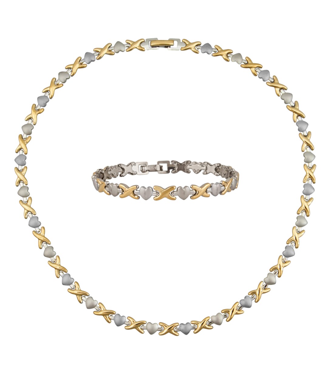 XOXO Jewelry Set Hugs and Kisses Necklace and Bracelet Jewelry Set Xoxo Necklace Xoxo Bracelet