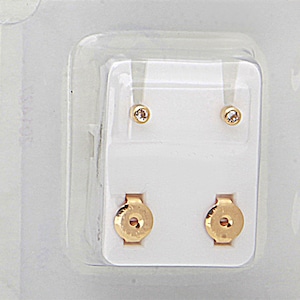 Ear piercing surgical steel ear piercing earring stud 3mm clear cubic zirconia crystal gold cartilage piercing ear earring stud one pair kit