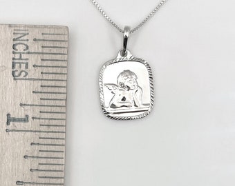 Collana retrò con angelo Cupido, ali dettagliate, freccia, minimalista, oro argento gotico anni '90, gioielli delicati y2k, regalo delicato per damigella d'onore - Italia