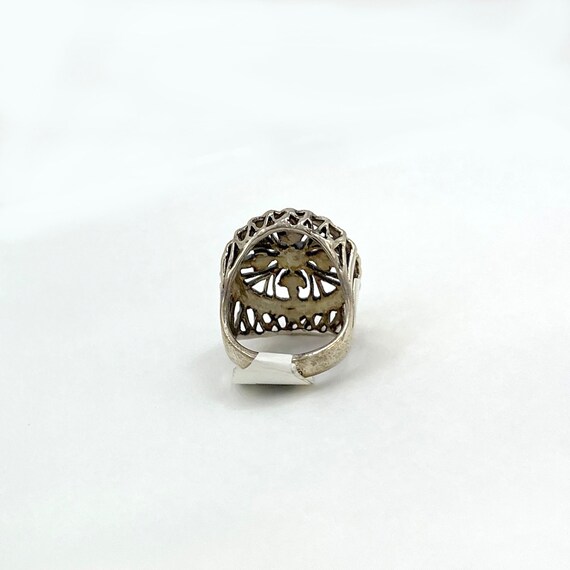 Vintage Marcasite Ring: Sterling Silver Victorian… - image 2