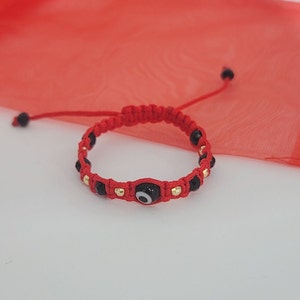 14KT Gold Evil Eye Baby Bracelet: Adjustable Beaded Jewelry