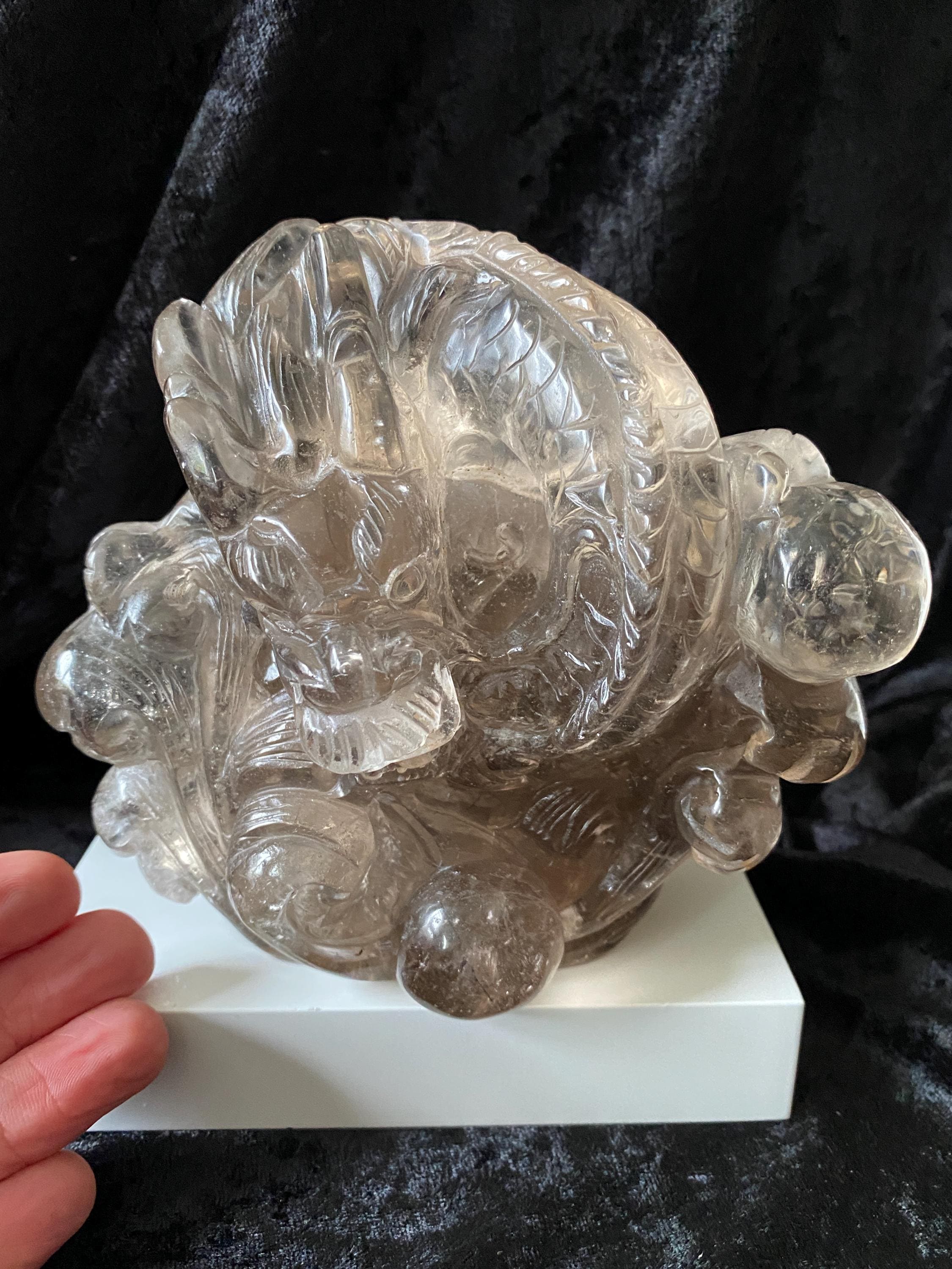 クォーツドラゴン彫刻 - Etsy 日本