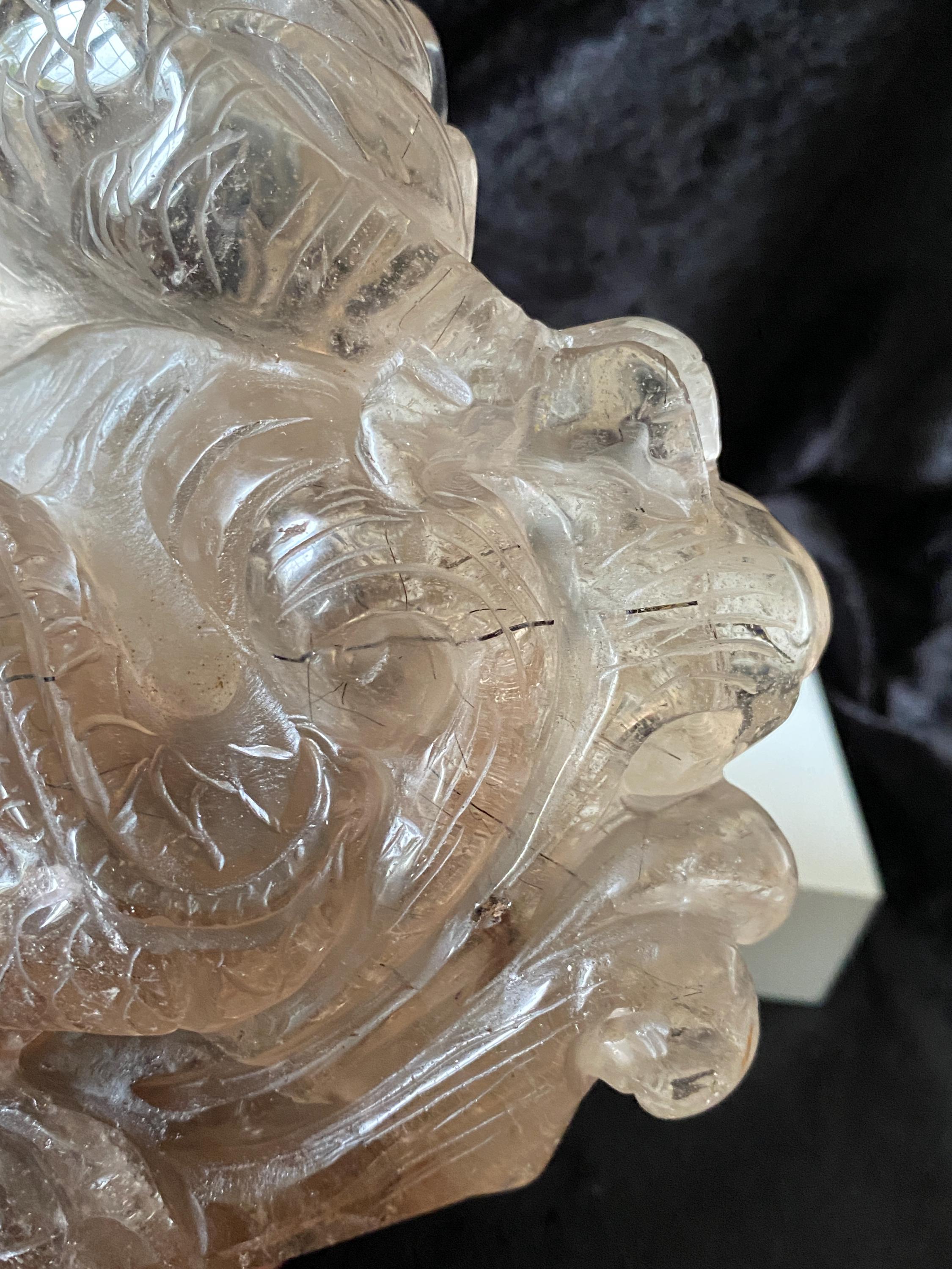 天然石スモーキークォーツドラゴン 置物 No.855 天然石スモーキー