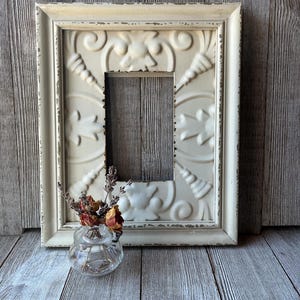 4 x 6  Distressed White Ceiling Tile Picture Frame