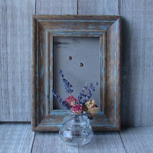 4 x 6 Distressed Aqua Blue Frame