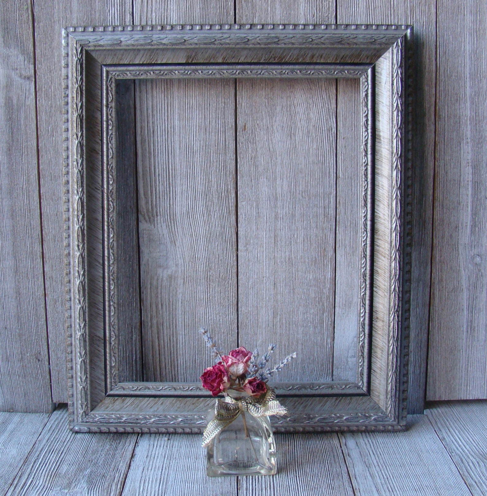 Ornate 8 X 10 Silver Toned Wall Frame Etsy