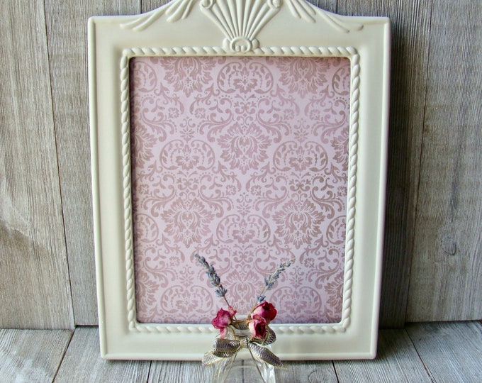 Vintage 8 X 10 Ornate White Picture Frame Etsy