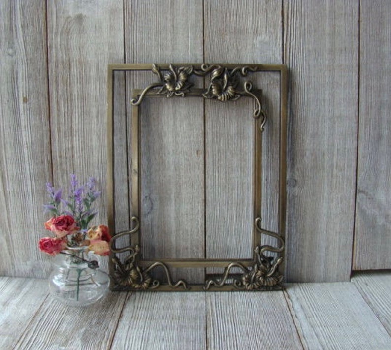Ornate 5 X 7 Antique Gold Floral Frame - Etsy
