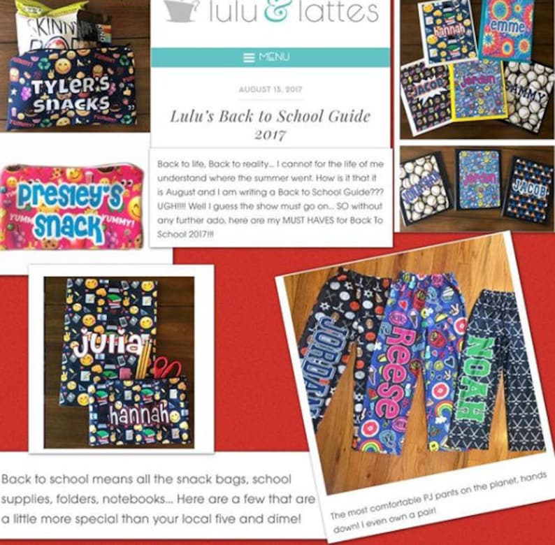 Personalized Patches PJ Pants