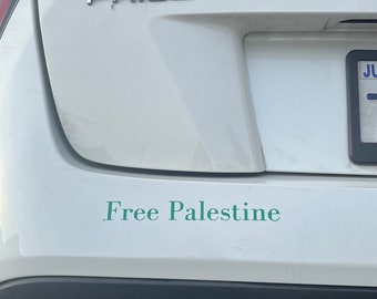 Free Palestine bumper sticker