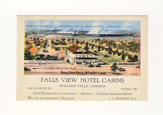 Falls View Hotel Cabins Niagara Falls C175 Etsy