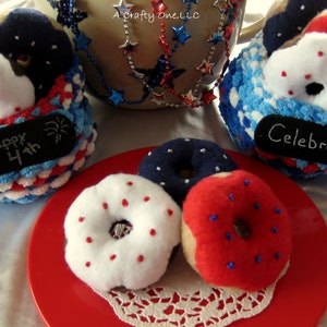 Play Donuts Three Pretend Play Food Play Kitchen Food Pretend Donuts  Play Felt Tea Party Food Kitchen Donut Decor Birthday Donut Decor