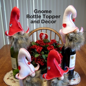 Valentine Gnome Valentine Gnome Decor Love Gnome Gnome Red Bottle Topper Valentine Gnome Shelf Sitter Valentine Decoration Gnome Lover Gift