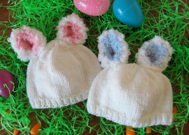 Bunny Hat, Size Preemie to 9, Easter Bunny Hat, Bunny Ear Hat, Rabbit Hat, Baby Bunny Hat, Pink Bunny Hat, Blue Bunny Hat, Purple Bunny Hat image 5