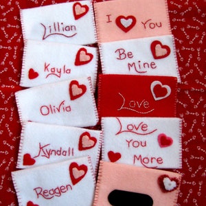 Valentine Day Envelope Valentine Personalized Envelope Heart Valentine Gift Card Holder Valentine Felt Card Embroidered Valentine Envelope