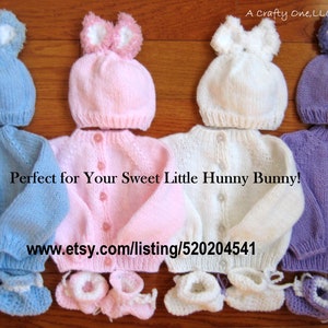 Bunny Hat, Size Preemie to 9, Easter Bunny Hat, Bunny Ear Hat, Rabbit Hat, Baby Bunny Hat, Pink Bunny Hat, Blue Bunny Hat, Purple Bunny Hat image 3