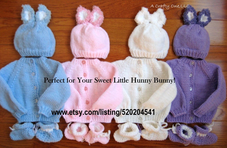 Bunny Hat, Size Preemie to 9, Easter Bunny Hat, Bunny Ear Hat, Rabbit Hat, Baby Bunny Hat, Pink Bunny Hat, Blue Bunny Hat, Purple Bunny Hat image 3