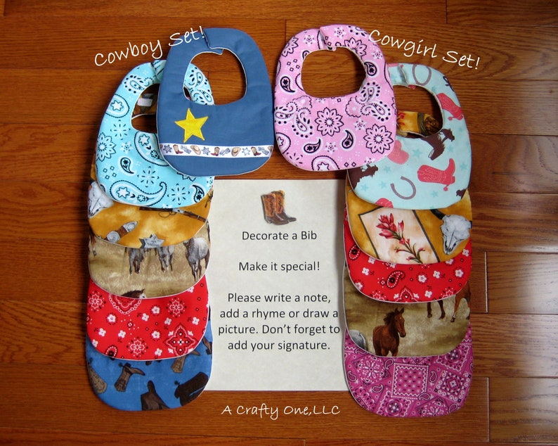 Bib Decorating Station Baby Boy Shower Game Baby Girl Shower Etsy