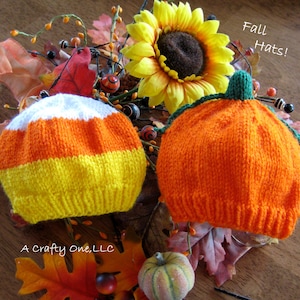 Pumpkin Hat Baby Candy Corn Hat Newborn Fall Baby Toddler Fall Hats Child Hand Knit Child Cap Halloween Hat Infant Fall Photo Prop