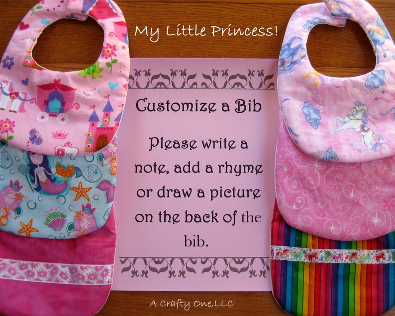 Bib Decorating Station, Little Princess Shower Bib, Baby Boy Shower Game, Baby Girl Shower Game, Decorate Bib for Baby, Baby Shower Activity image 6