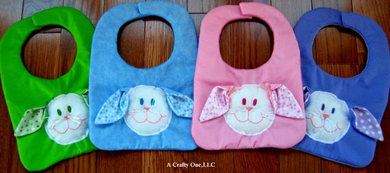 Bunny Baby Bib First Easter Bib Some Bunny Loves Me Bib Spring Infant Bib First Birthday Bib Easter Toddler Bib